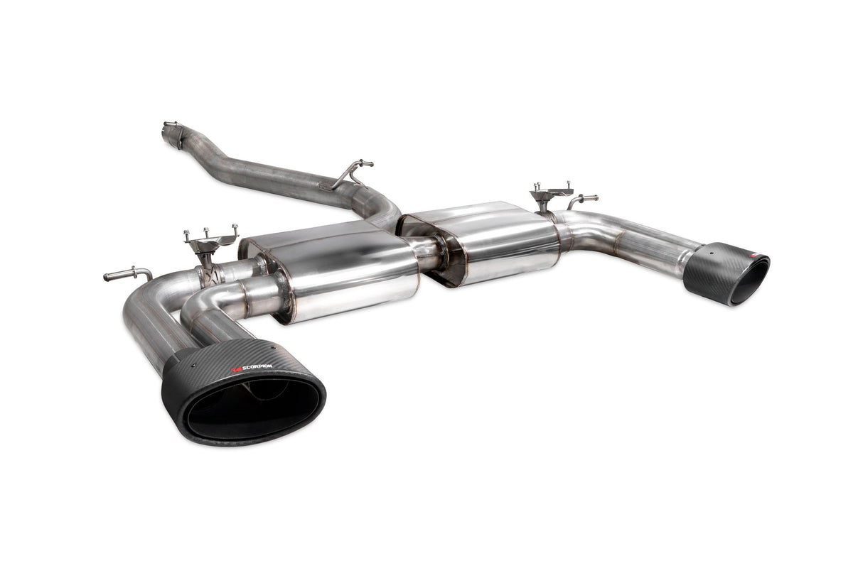 Audi S3 Saloon 8V Non-resonated cat/gpf-back system with valves - Scorpion