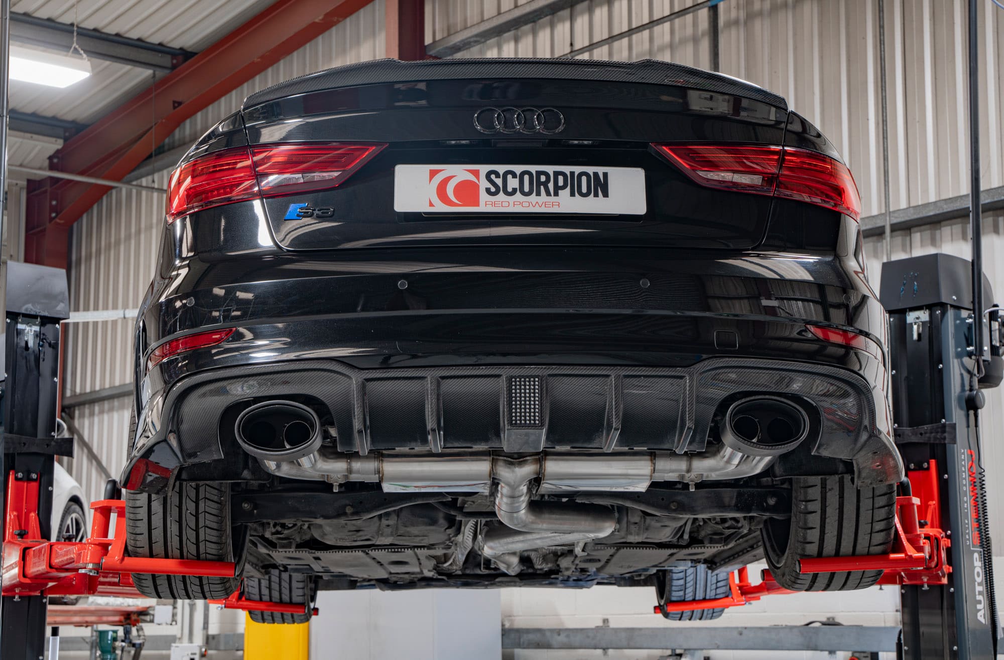 Audi S3 Saloon 8V Non-resonated cat/gpf-back system with valves - Scorpion