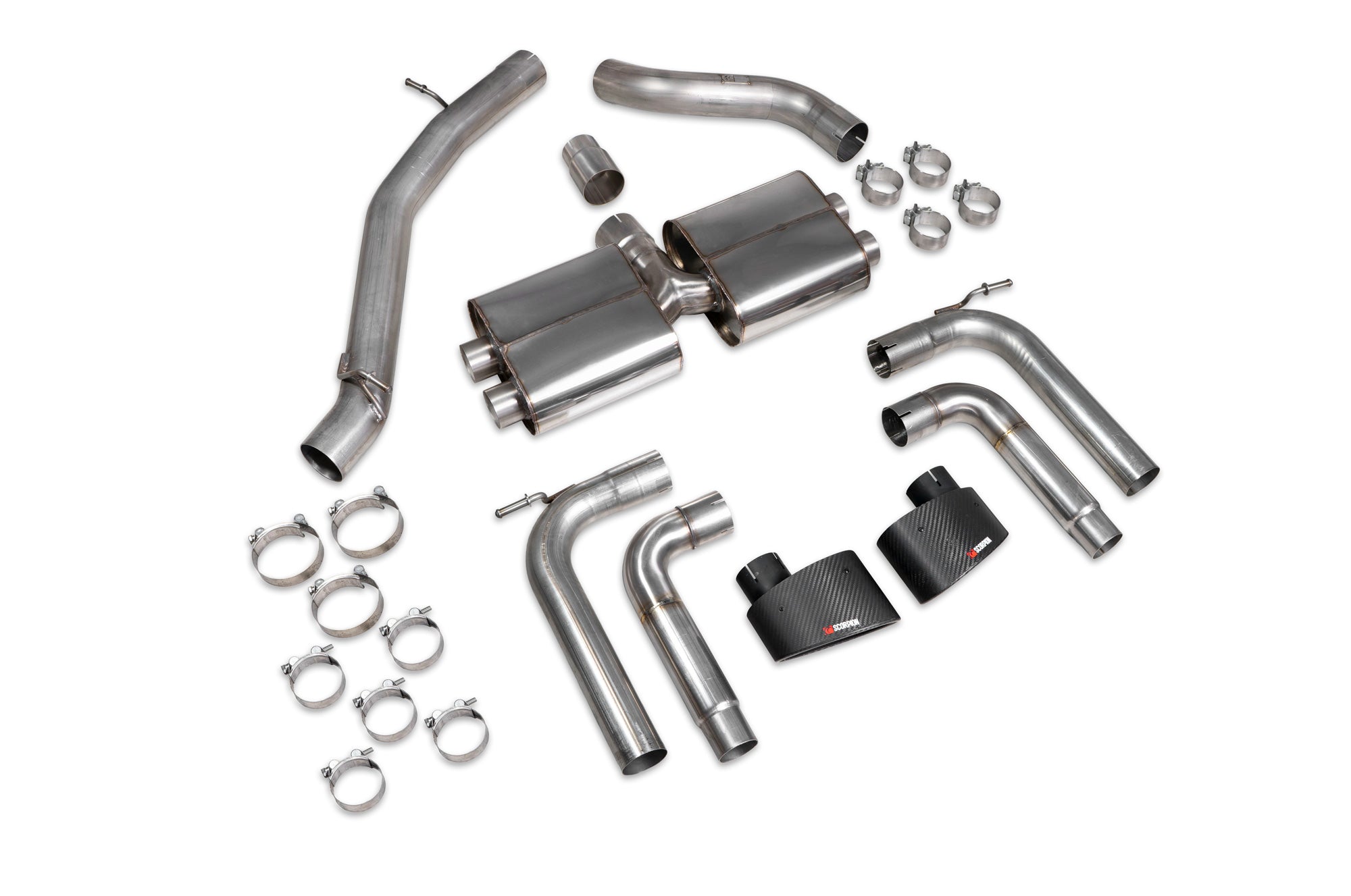 Audi S3 Saloon 8V Non-resonated cat/gpf-back system without valves - Scorpion