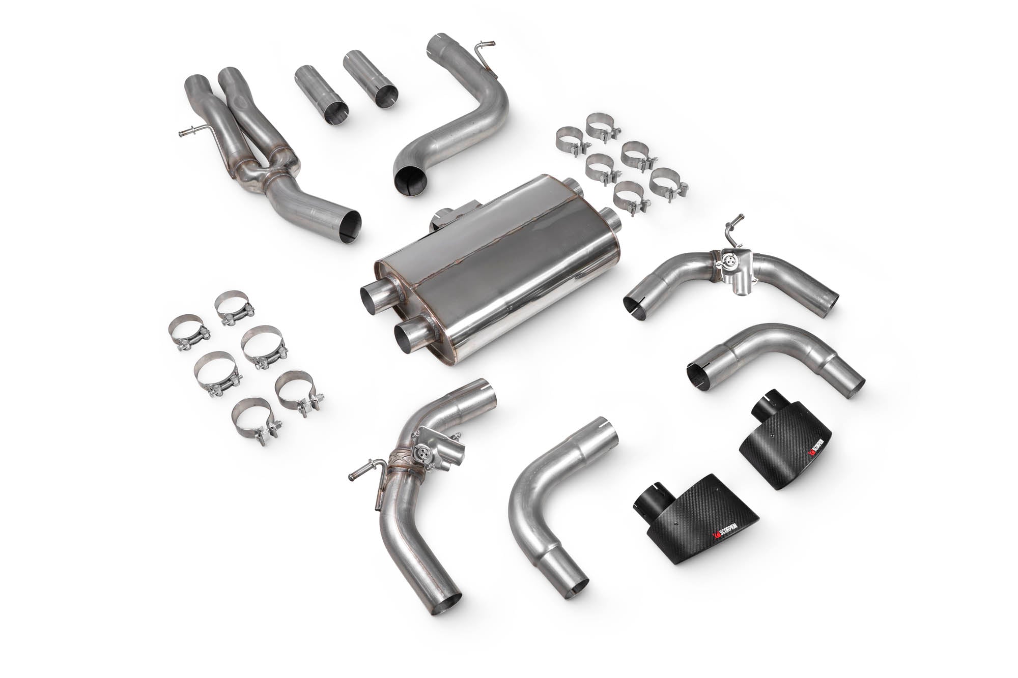 Audi RS3 8V Pre-Facelift Non-res cat-back system with valves - Scorpion