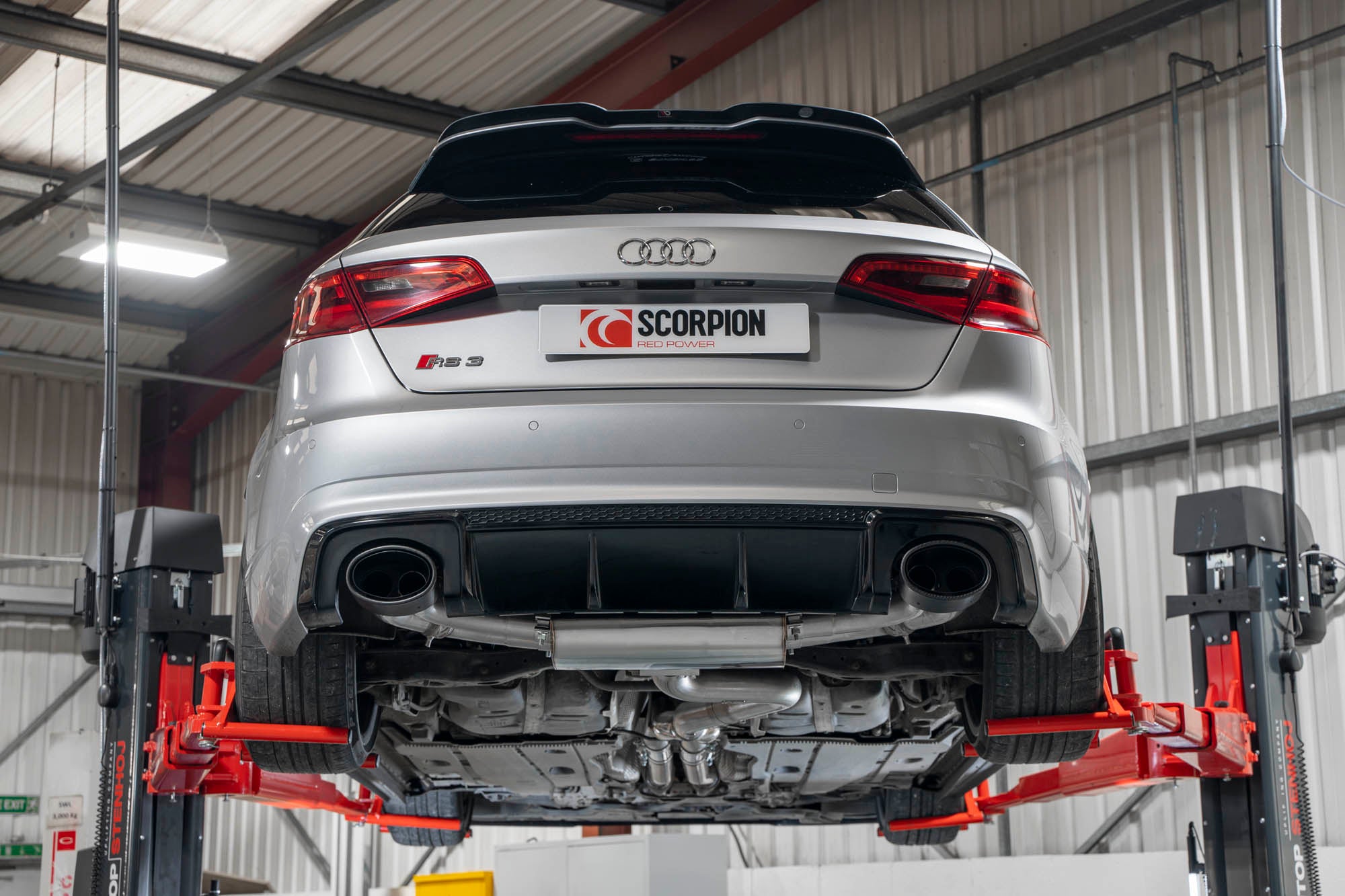 Audi RS3 8V Pre-Facelift Non-res cat-back system with valves - Ascari EVO - Scorpion