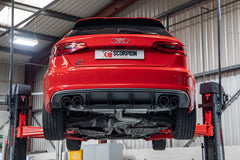 Audi S3 3-Door/Sportback 8V Non-resonated cat/gpf-back system with valves - Scorpion