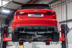 Audi S3 3-Door/Sportback 8V Non-resonated cat/gpf-back system with valves - Daytona - Scorpion