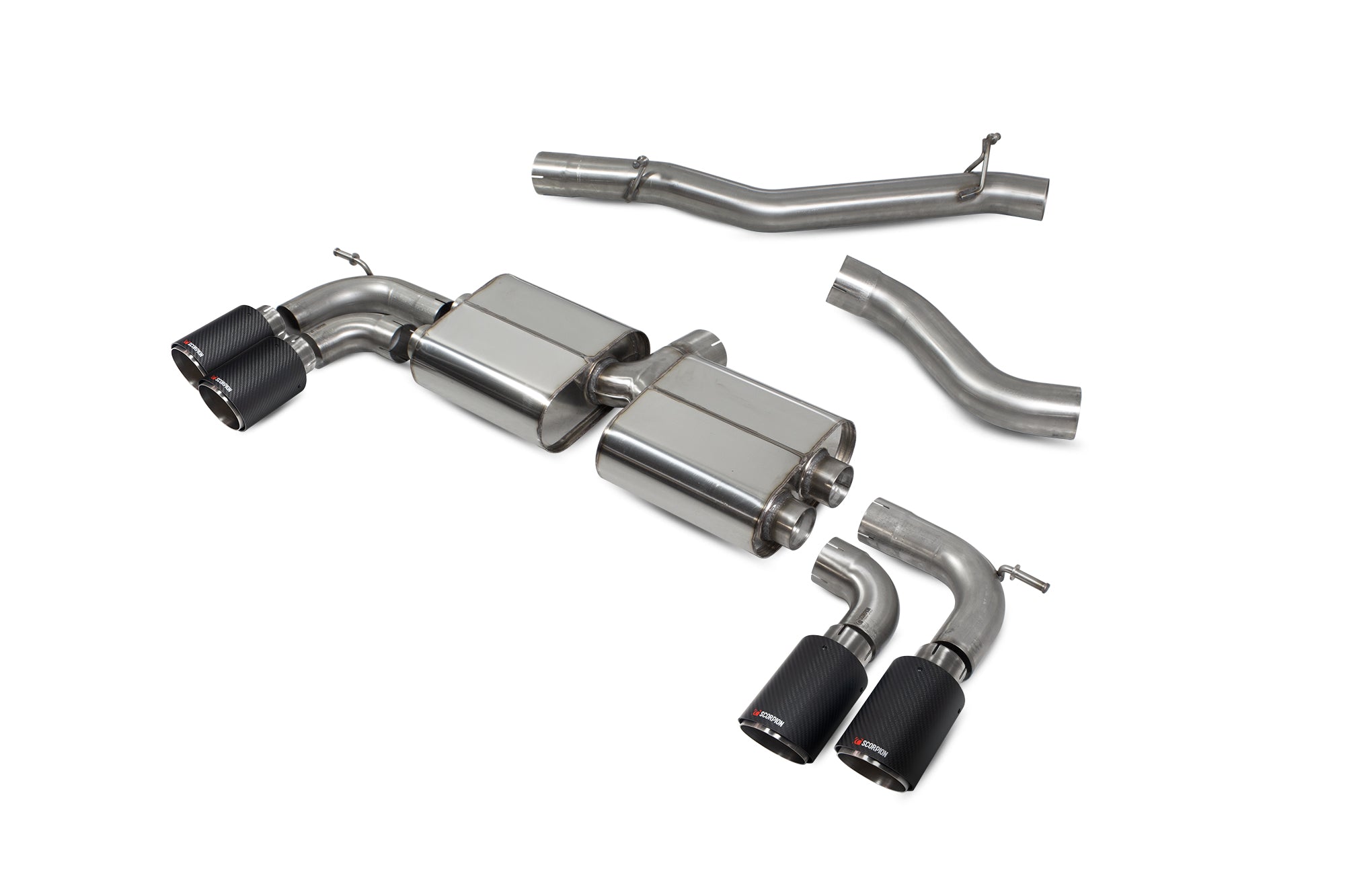 Audi S3 3-Door/Sportback 8V Non-resonated cat/gpf-back system without valves - Scorpion