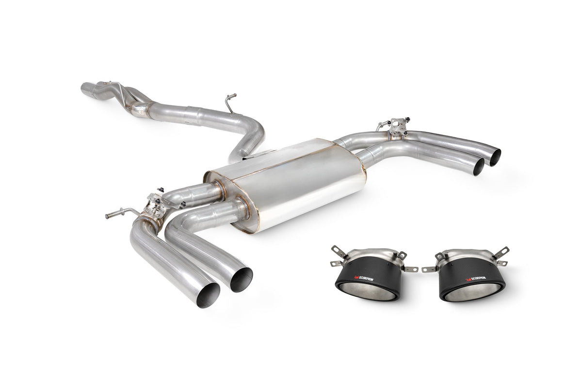 Audi RS3 8Y Saloon Non-Resonated Cat/GPF-back system with elec valves - Scorpion