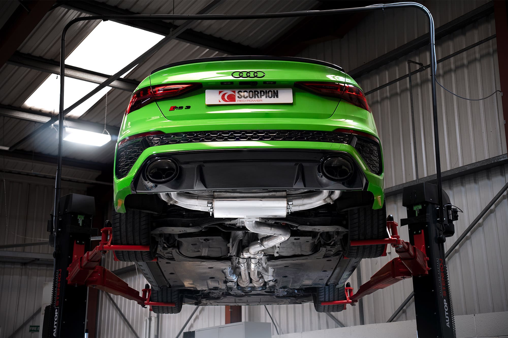 Audi RS3 8Y Saloon Non-Resonated Cat/GPF-back system with elec valves - Ascari RS - Scorpion