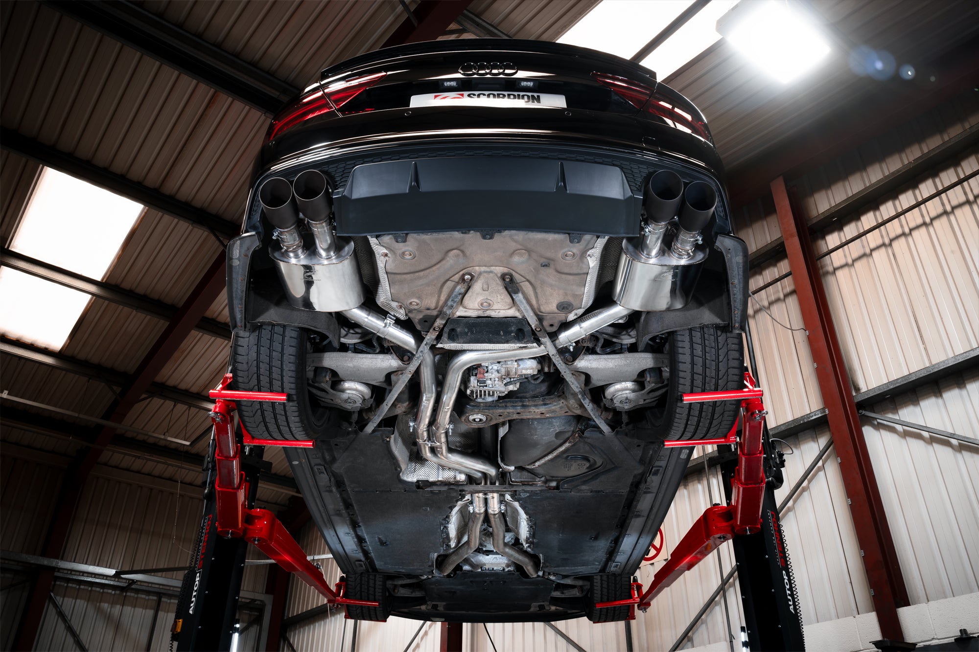 Audi S6/S7 C7 Non-Res half system with electronic valves - Daytona - Scorpion