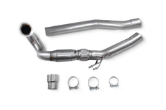 VAG Audi S3 8Y Sportback & Saloon, VW Golf MK8 R, Non-GPF Models Downpipe with high flow sports catalyst - Scorpion