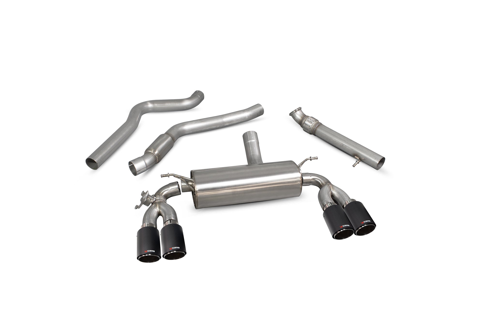 BMW M2 F87 Non GPF Model Only Cat-back system with electronic valve - Scorpion