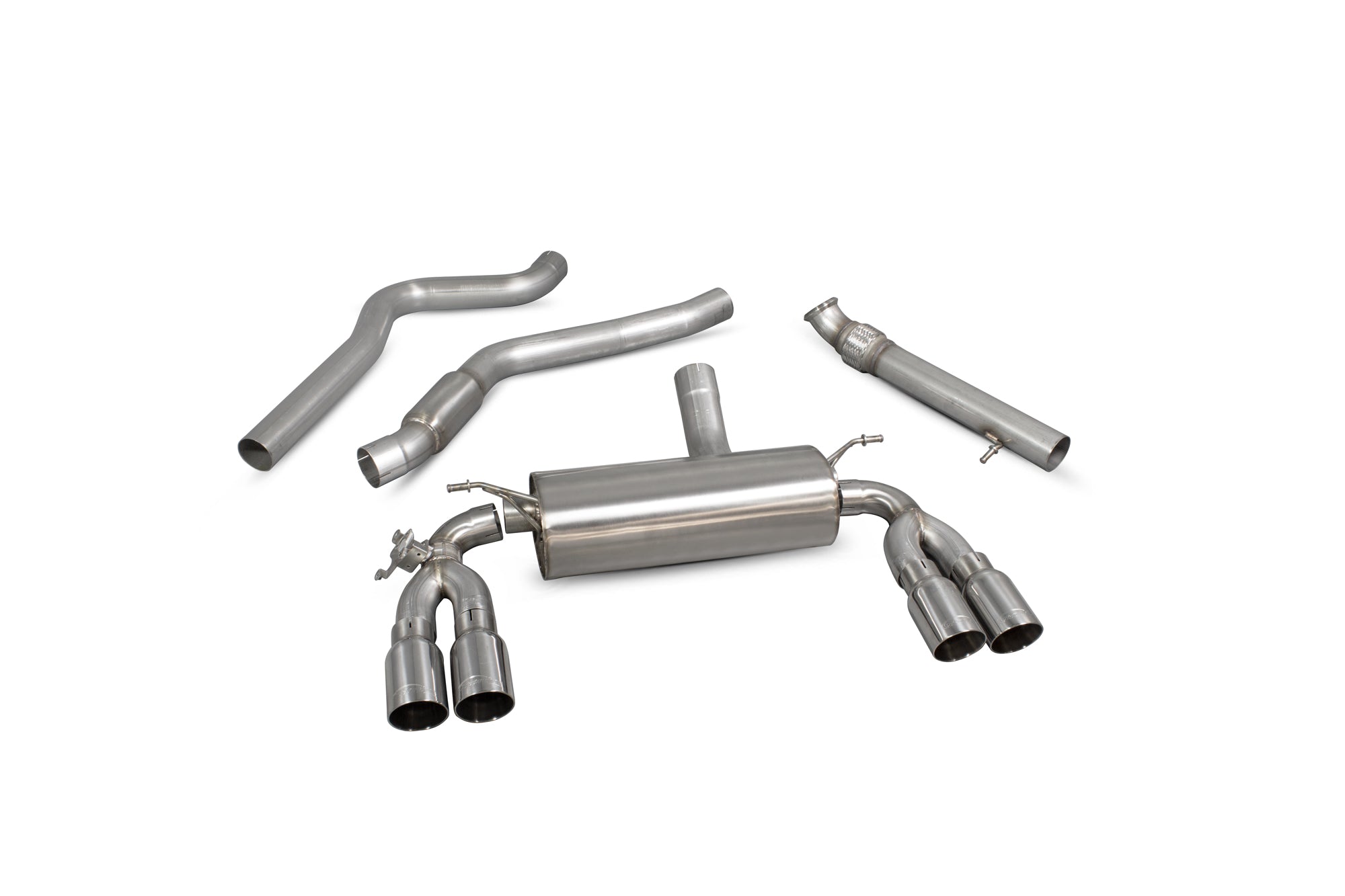 BMW M2 F87 Non GPF Model Only Cat-back system with electronic valve - Scorpion