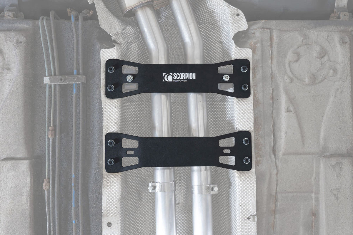 BMW E46 320/325/330 Tunnel Brace / Exhaust Mount (Pair) - Scorpion