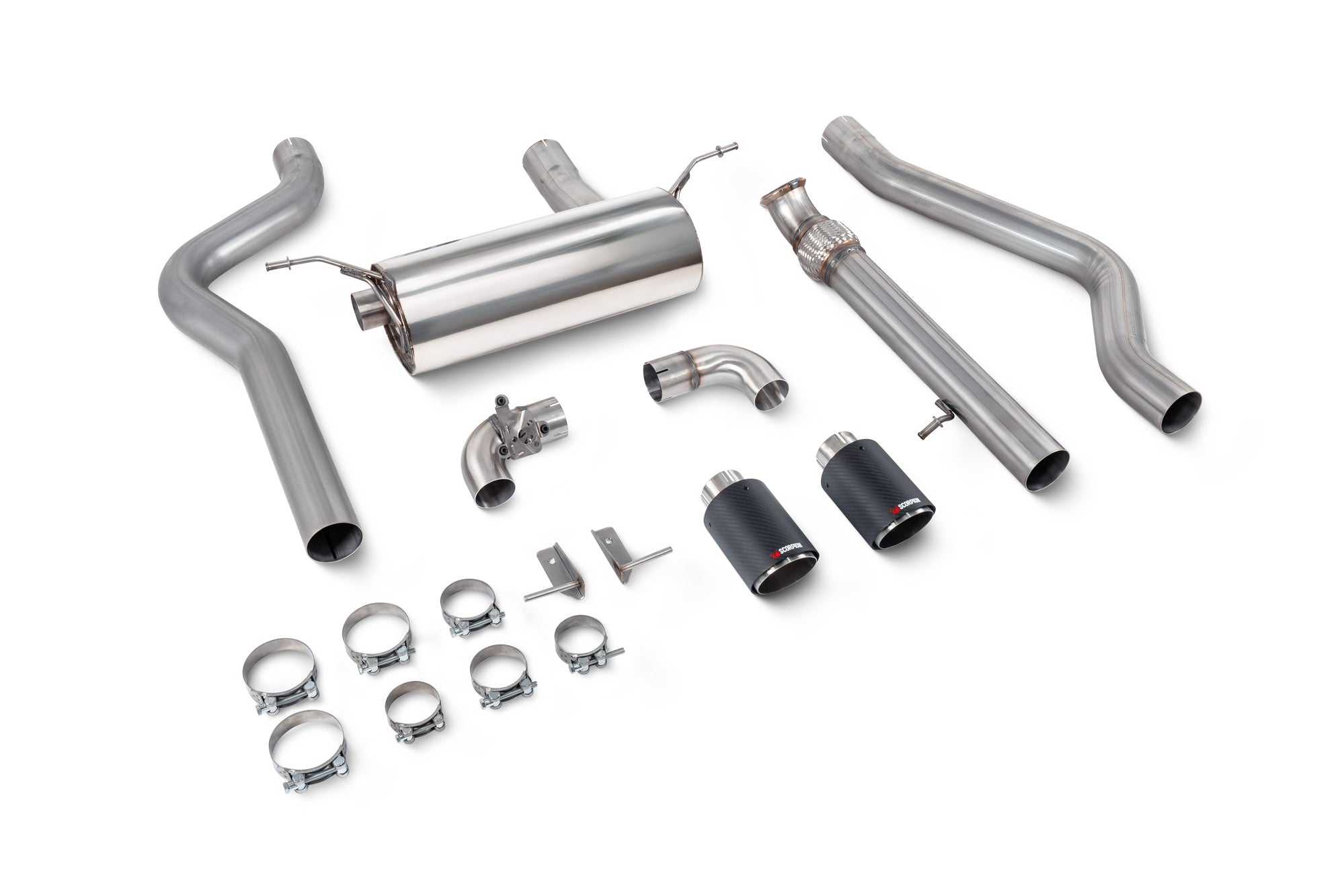 BMW M135i (F20/F21) including xDrive Non-resonated cat-back system with valve - Scorpion