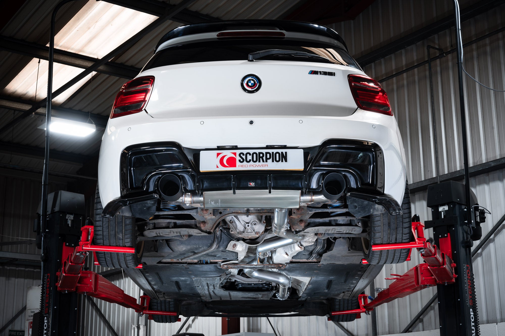 BMW M135i (F20/F21) including xDrive Non-resonated cat-back system with valve - Scorpion