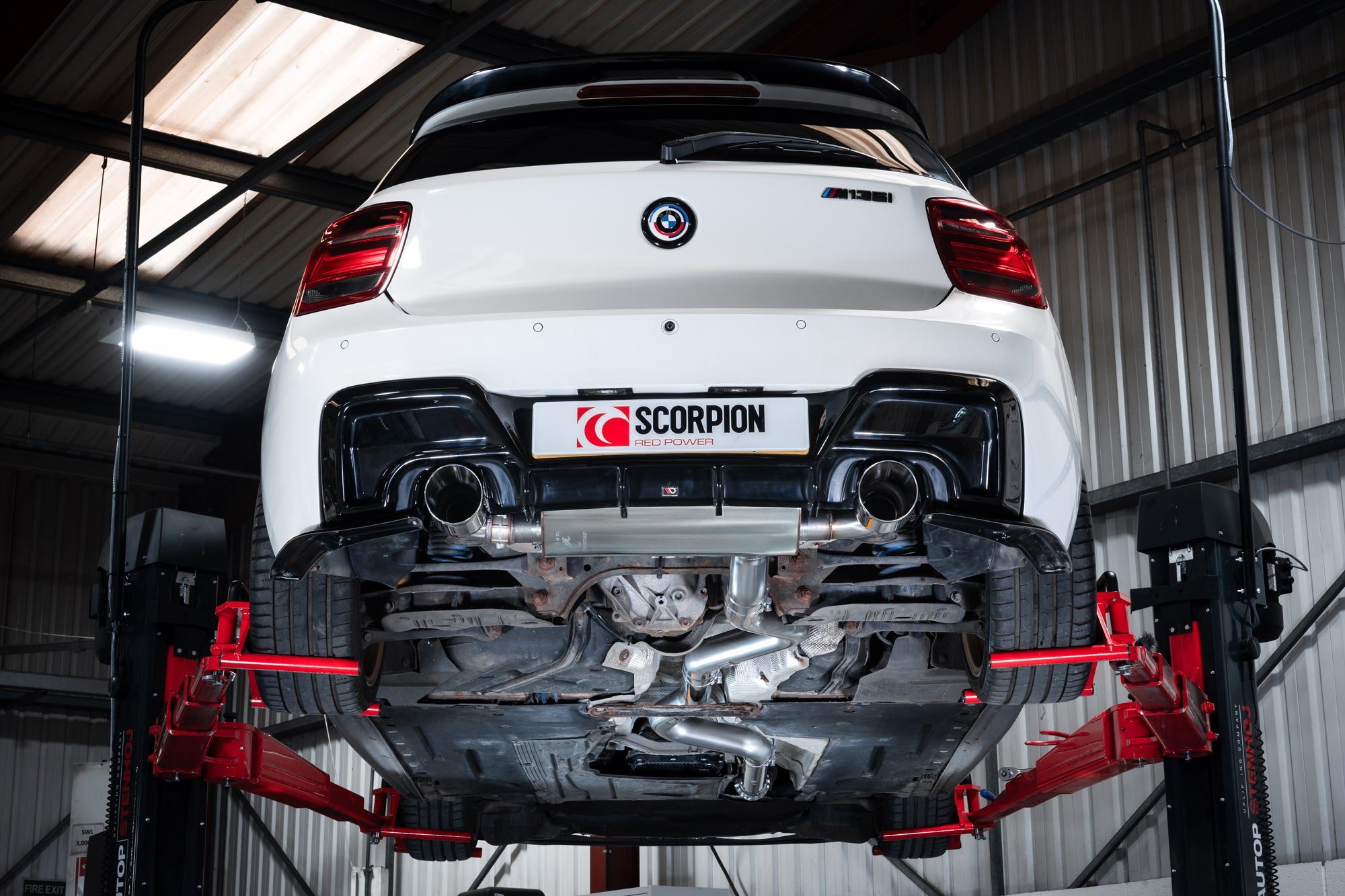 BMW M135i (F20/F21) including xDrive Non-resonated cat-back system with valve - Scorpion