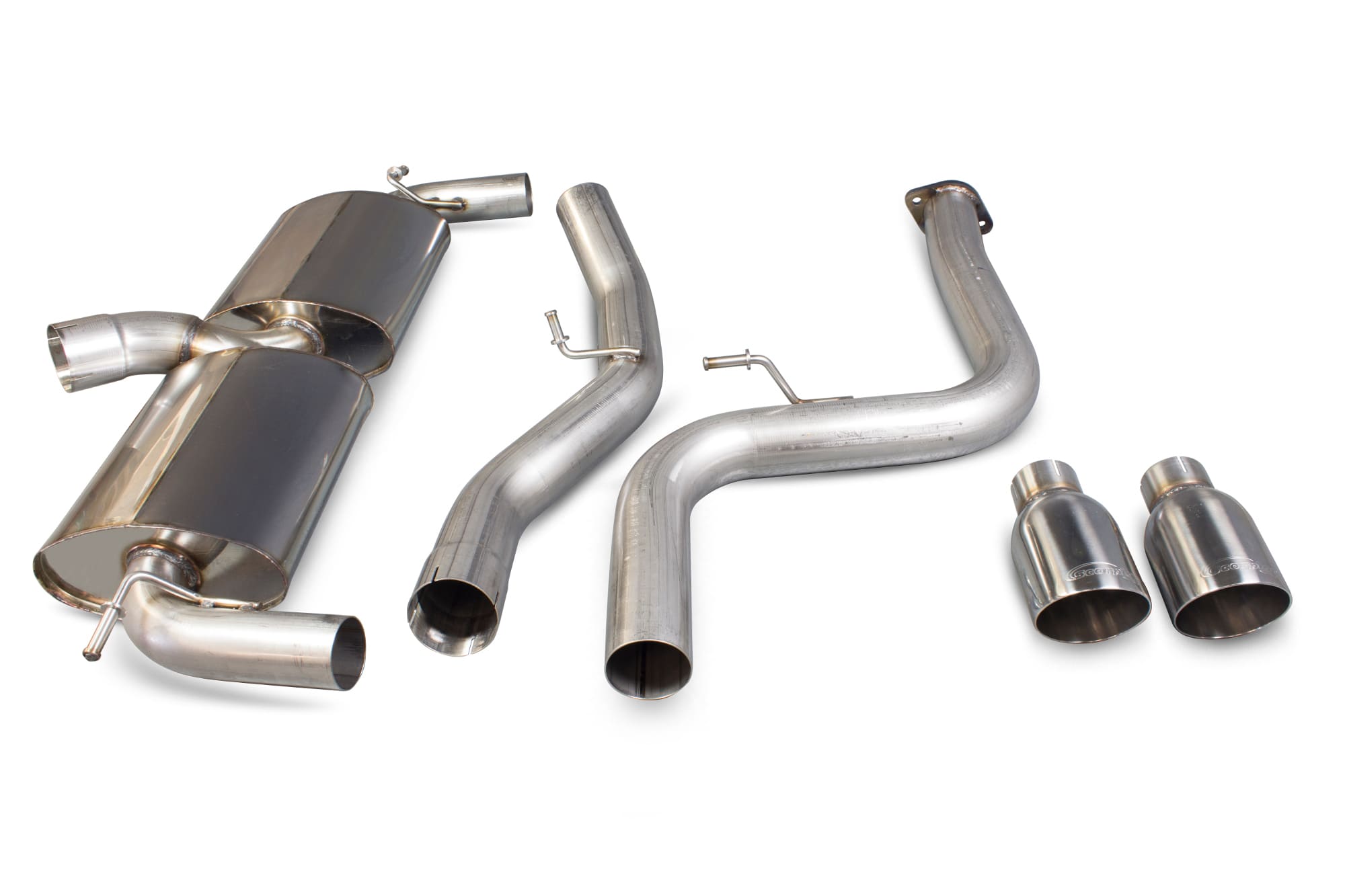 Ford Focus MK2 ST 225 2.5 Turbo 76mm/3 Non-resonated cat-back system - Scorpion