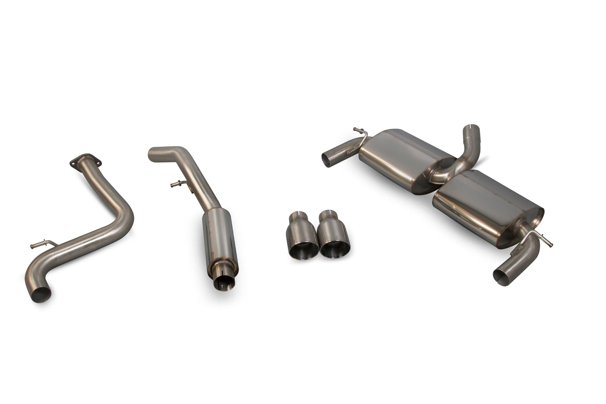 Ford Focus MK2 ST 225 2.5 Turbo 63.5mm/2.5 Resonated cat-back system - Scorpion