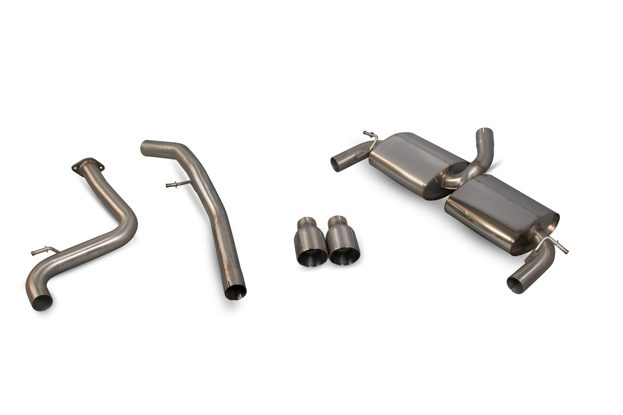 Ford Focus MK2 ST 225 2.5 Turbo 63.5mm/2.5 Non-resonated cat-back system - Scorpion