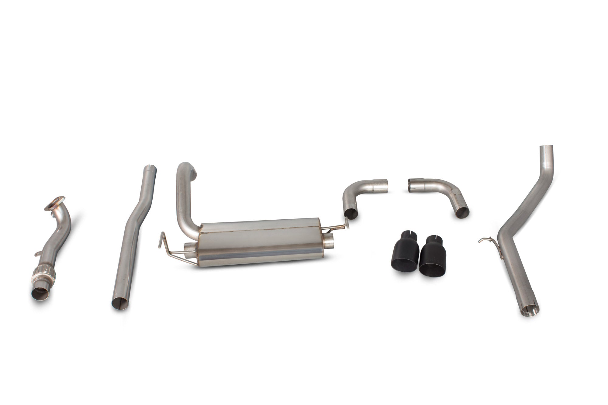 Fiat 500/595 Abarth 1.4 (IHI Turbo) / 595/695 Abarth 1.4 (Garrett Turbo) Non-resonated cat-back system - Scorpion