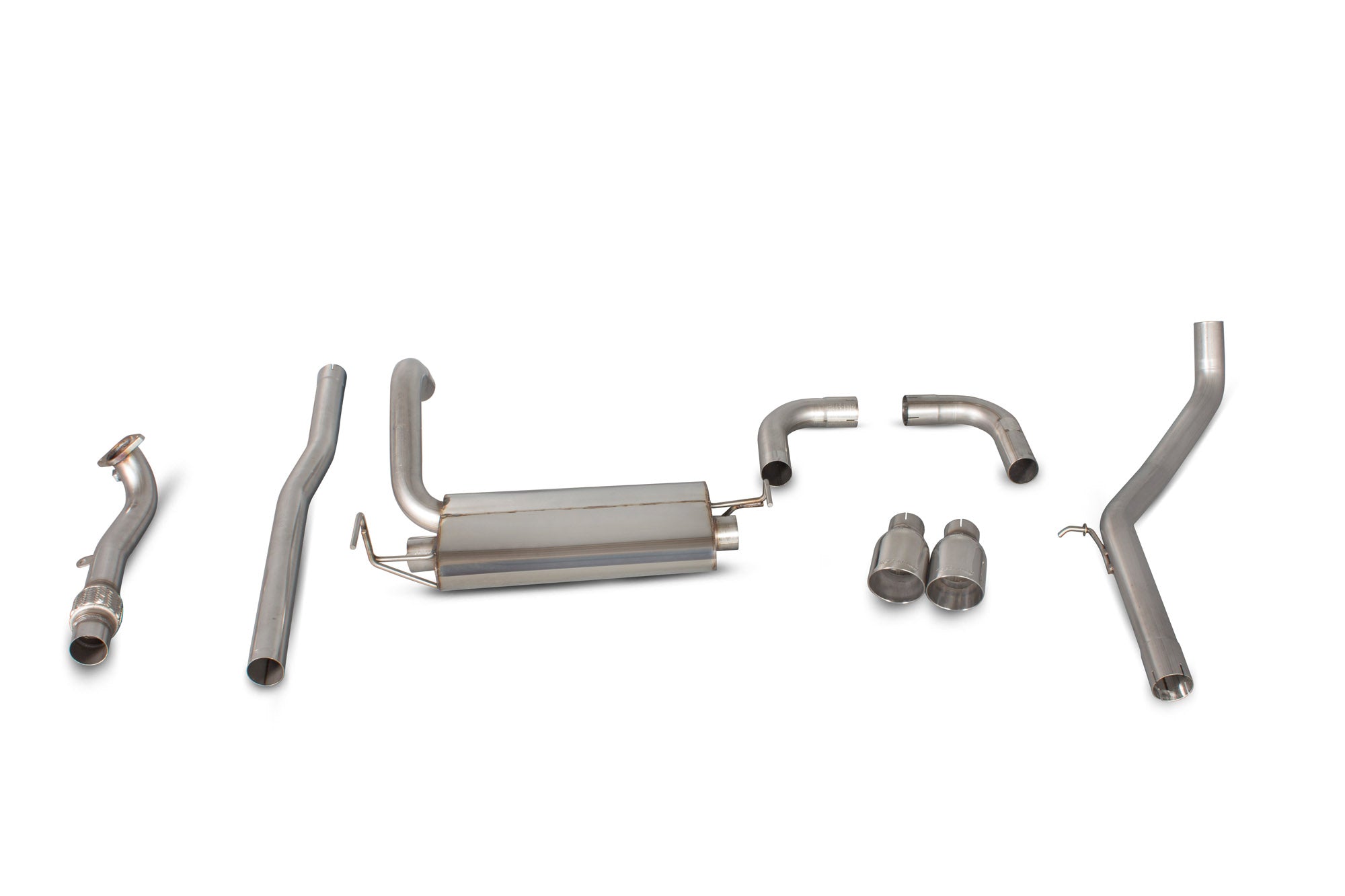 Fiat 500/595 Abarth 1.4 (IHI Turbo) / 595/695 Abarth 1.4 (Garrett Turbo) Non-resonated cat-back system - Scorpion