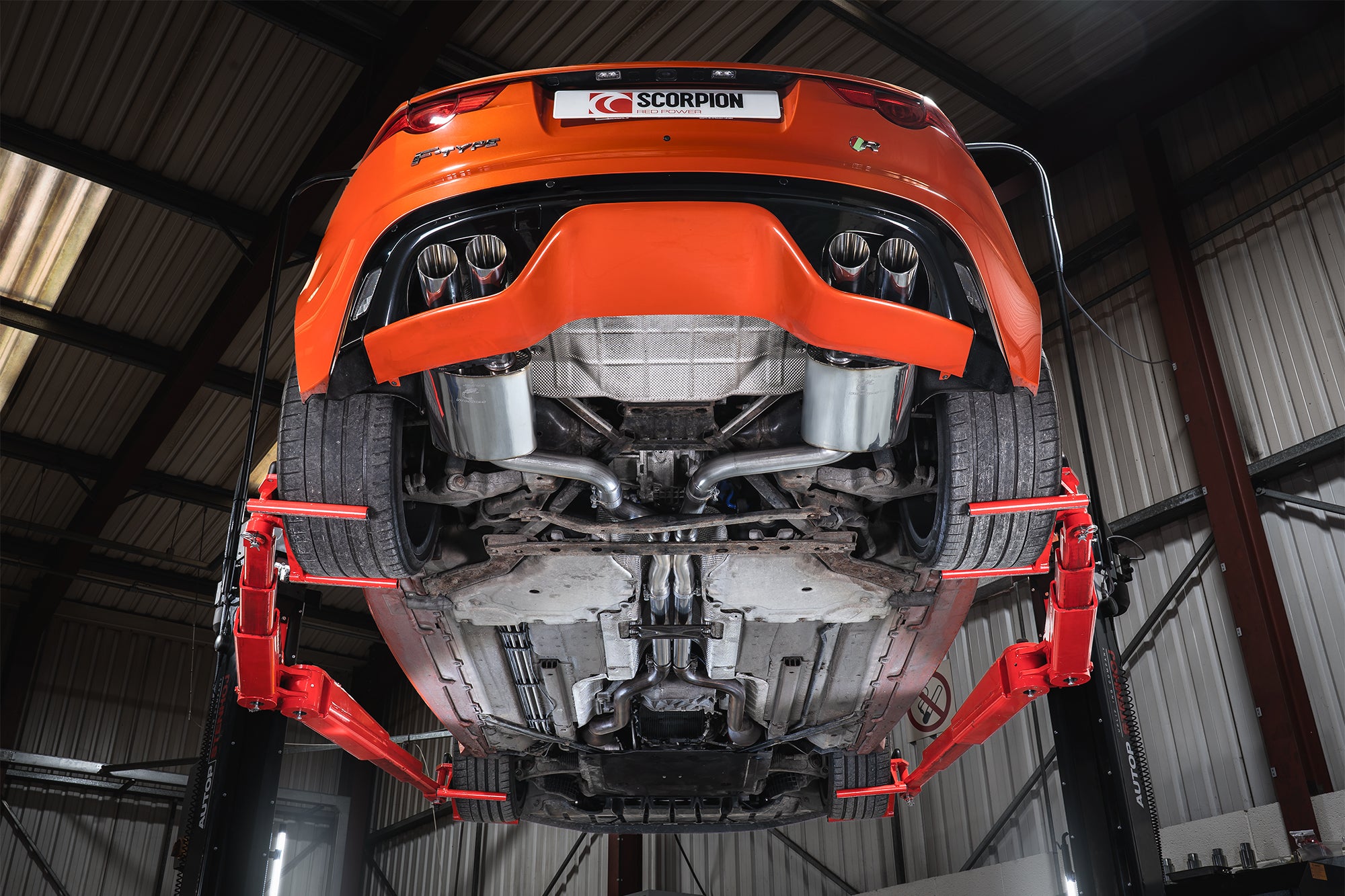Jaguar F Type R 5.0 Coupe & Convertible, rear wheel drive & all wheel drive Cat-back System - Scorpion