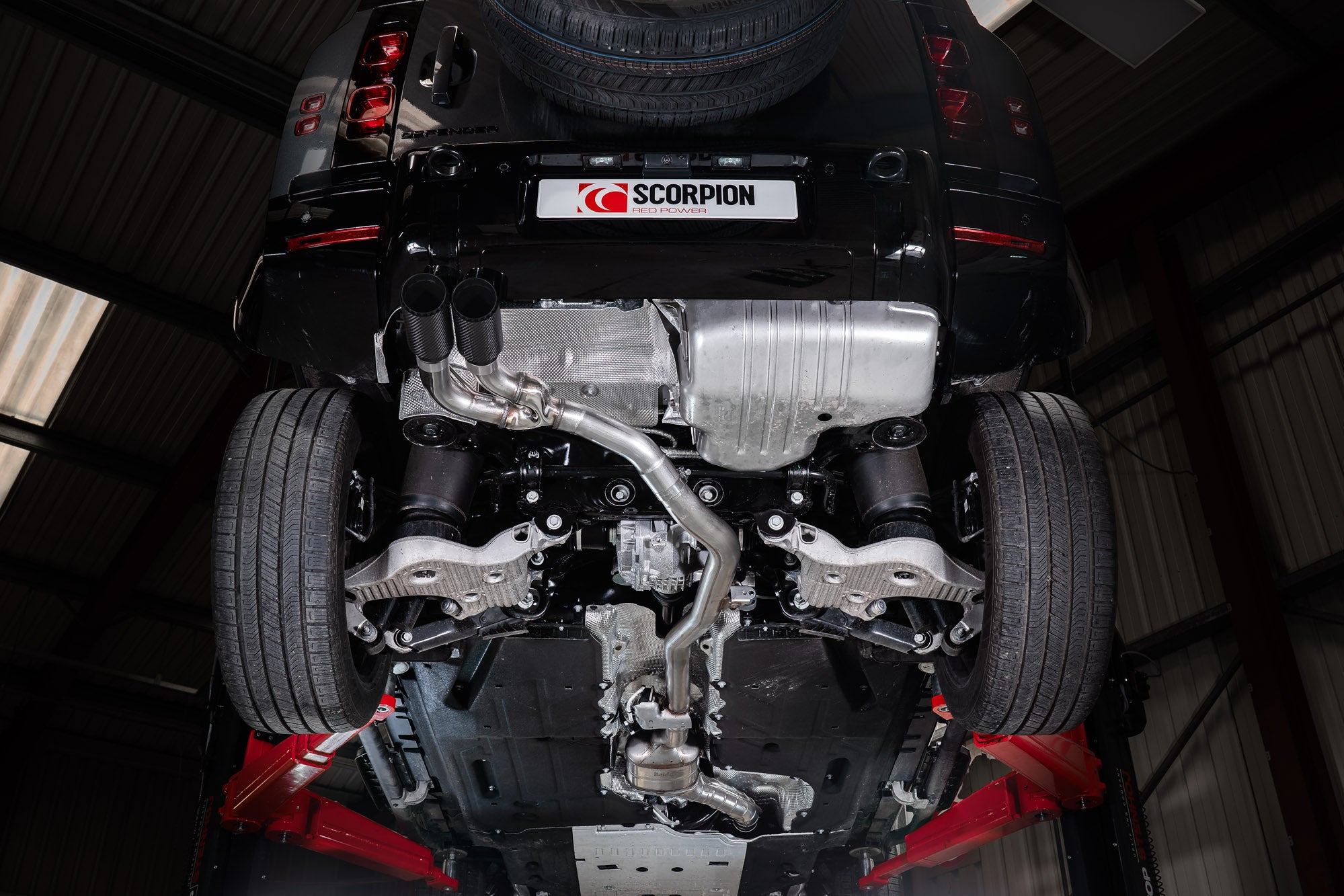 Land Rover Defender D200, D250, D300 & D350, 90, 110 &130 (3.0 Diesel Models) Rear Silencer Delete - Scorpion