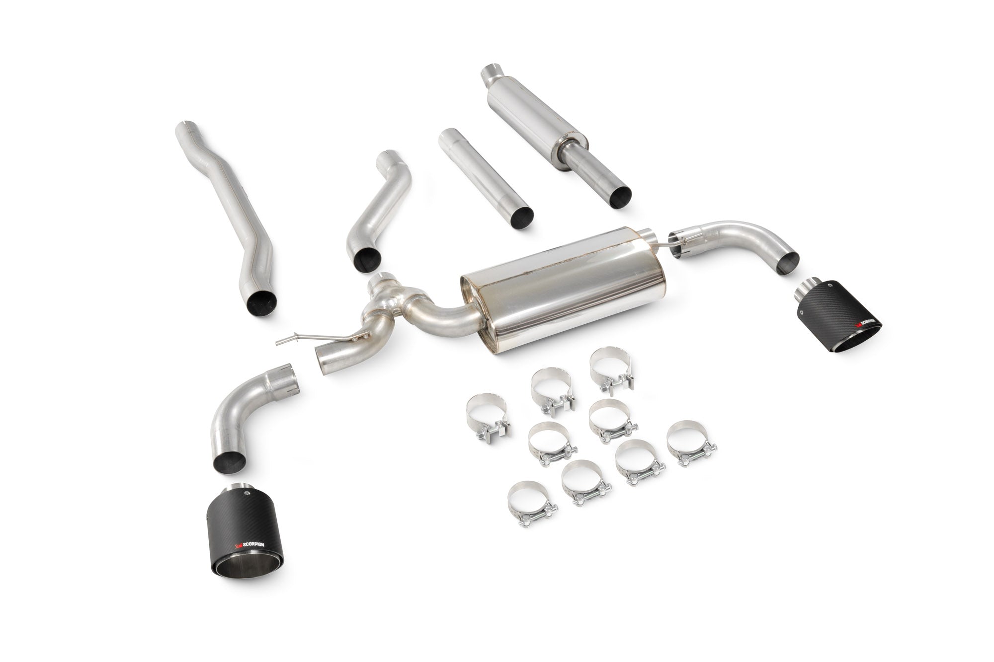 Mini Clubman F54 Cooper S 15-18 Non GPF Models Resonated Cat-Back System - Scorpion