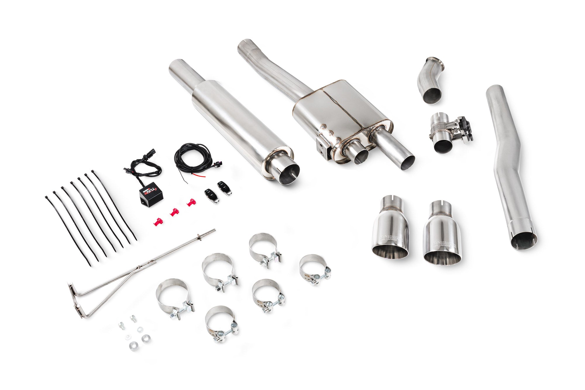 Mini Cooper S F56 (Non UK/Euro models) TunR Resonated cat-back system with valve - Scorpion
