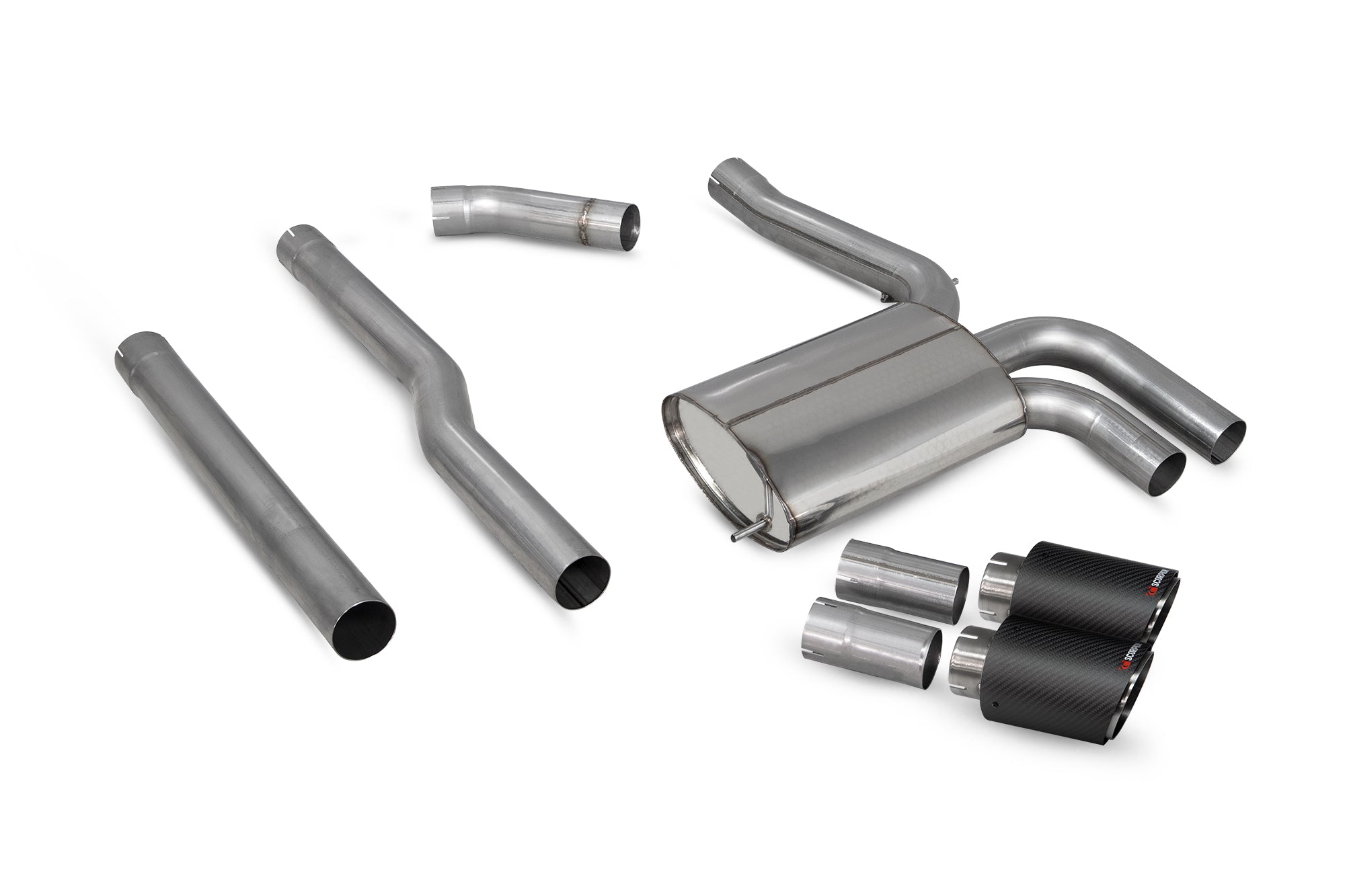Mini Mini Cooper S F55, Non GPF Model Non-resonated cat-back system - Scorpion