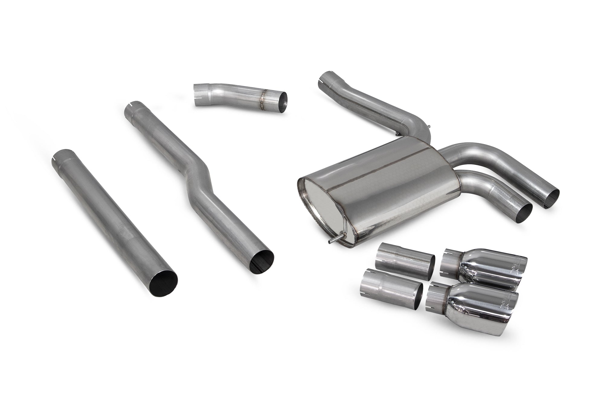 Mini Mini Cooper S F55, Non GPF Model Non-resonated cat-back system - Scorpion