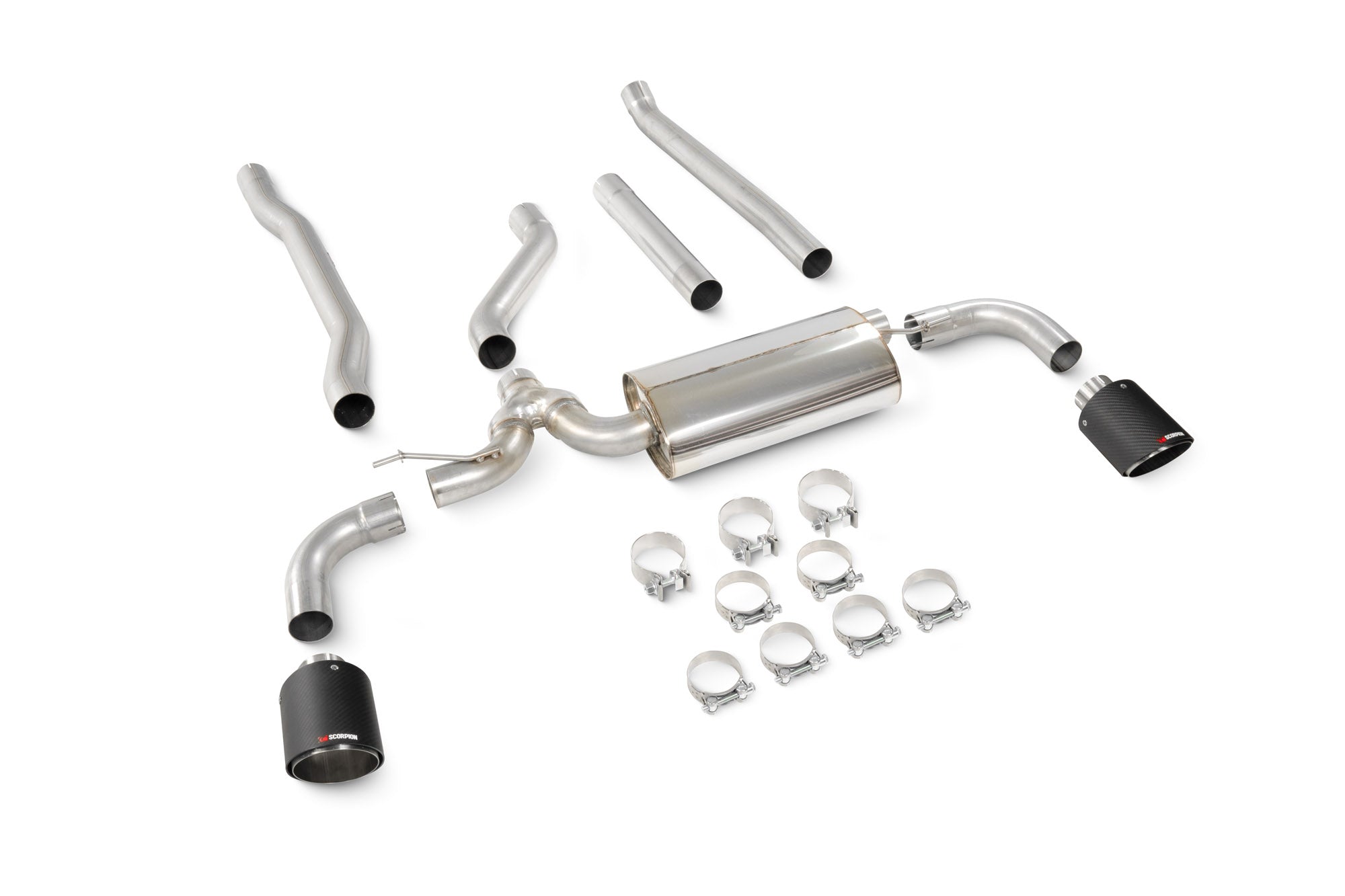 Mini Clubman F54 Cooper S 15-18 Non GPF Models Non Resonated Cat-Back System - Scorpion