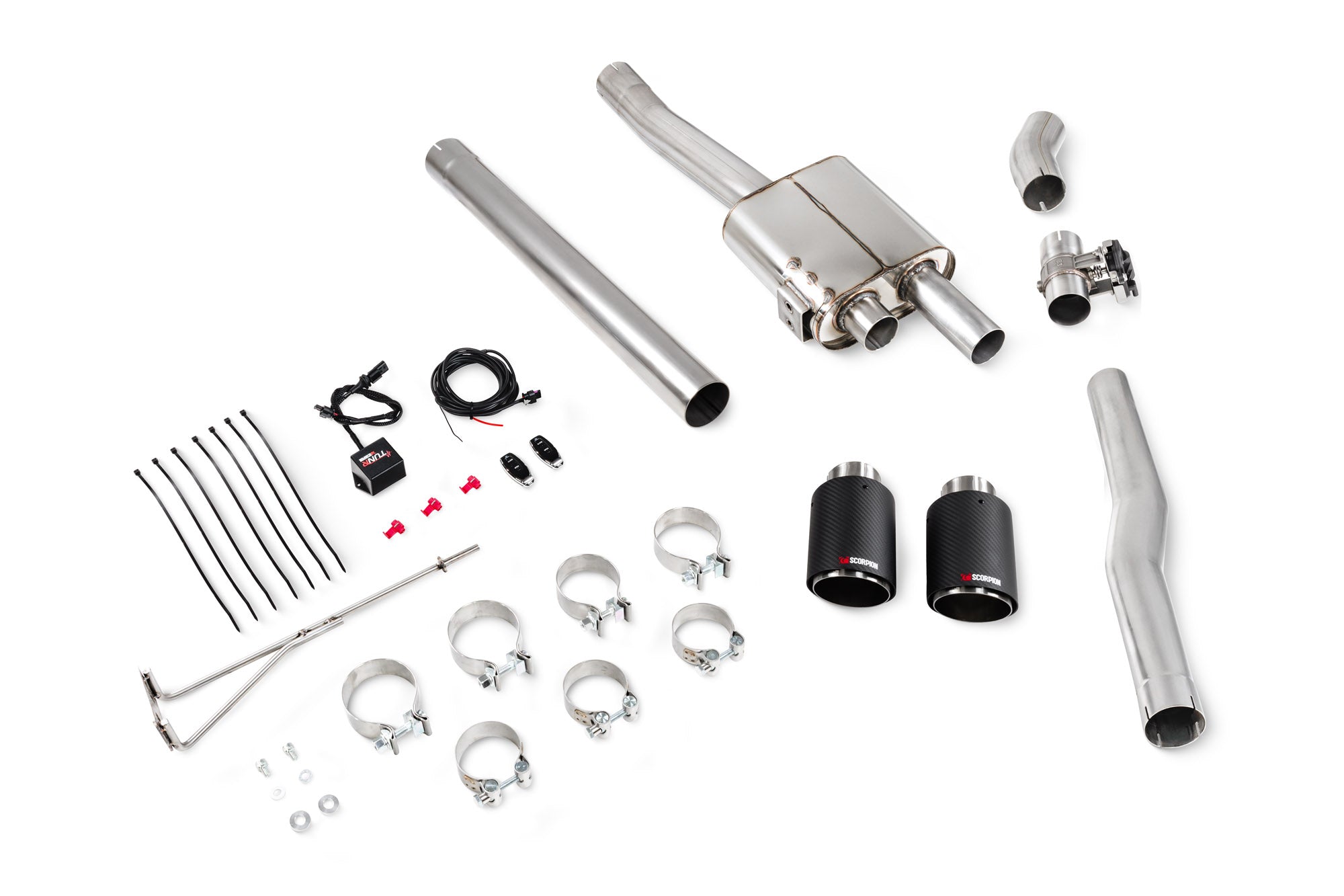 Mini Cooper S F56, Non-GPF Model Only TunR Non-resonated cat-back system with valve - Scorpion