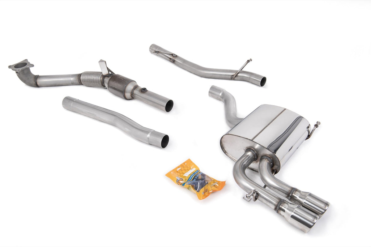 Milltek Audi A3 2.0T FSI QUATTRO 5 DOOR SPORTBACK (2004 to 2012) Cat-back Exhaust - Non-resonated (louder). Requires a Stage 2 ECU remap