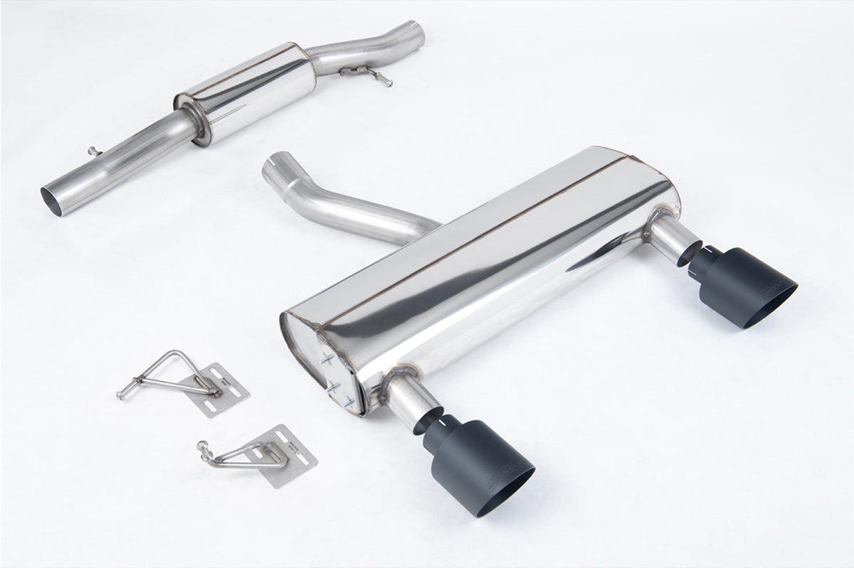 Milltek Audi TT 3.2 V6 QUATTRO COUPE & ROADSTER (2003 to 2006) Cat-back Exhaust Resonated (quieter) with Cerakote Black GT-115 Tips
