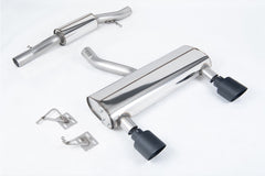 Milltek Audi TT 3.2 V6 QUATTRO COUPE & ROADSTER (2003 to 2006) Cat-back Exhaust Resonated (quieter) with Cerakote Black GT-115 Tips