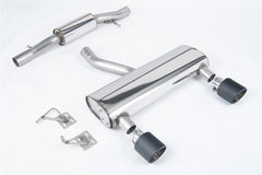 Milltek Audi TT 3.2 V6 QUATTRO COUPE & ROADSTER (2003 to 2006) Cat-back Exhaust Resonated (quieter) with Carbon Fibre JET-115 Tips