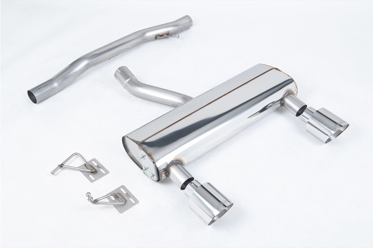 Milltek Audi TT 3.2 V6 QUATTRO COUPE & ROADSTER (2003 to 2006) Non Cat-back Exhaust Resonated (louder) with Polished GT-115 Tips