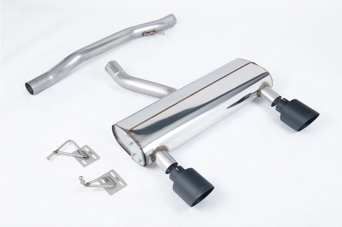 Milltek Audi TT 3.2 V6 QUATTRO COUPE & ROADSTER (2003 to 2006) Non Cat-back Exhaust Resonated (louder) with Cerakote Black GT-115 Tips
