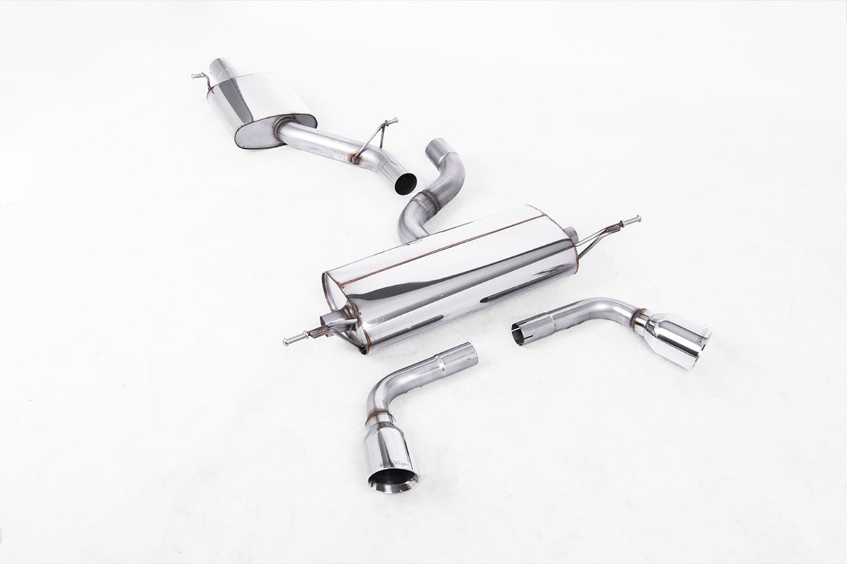 Milltek Audi TT MK2 3.2 QUATTRO (2006 to 2010) Cat-back Exhaust Resonated (quieter). Dual GT-100