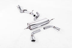 Milltek Audi TT MK2 3.2 QUATTRO (2006 to 2010) Cat-back Exhaust Resonated (quieter). Dual GT-100