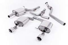 Milltek Audi A5 COUPÉ S LINE 2.0 TFSI 2WD AND QUATTRO (TIPTRONIC ONLY) (2008 to 2012) Dual-outlet. Requires A5 3.2 S line dual outlet valance. S line models only