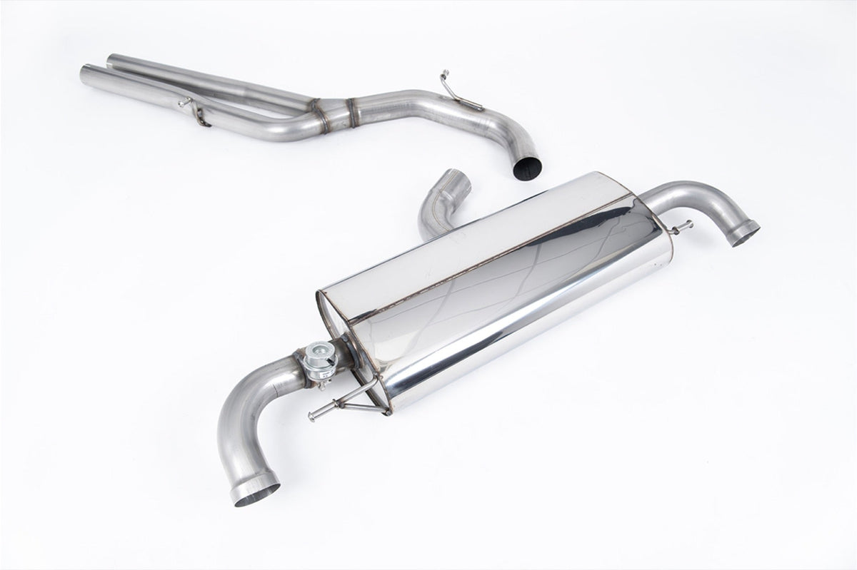 Milltek Audi TT MK2 TT RS ROADSTER 2.5-LITRE TFSI QUATTRO (2009 to 2014) Racing Cat-back: Non-resonated (louder). No ECU tuning required, uses OE Tips and includes Active Exhaust Valve (works with Sport button to release extra sound when required)