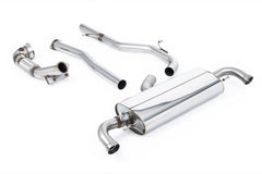 Milltek Audi TT MK2 TT RS ROADSTER 2.5-LITRE TFSI QUATTRO (2009 to 2014) - 3-inch Race System with cat bypass. Custom ECU tuning required. Uses OE Tips and includes Active Exhaust Valve (works with Sport button to release extra sound when required)