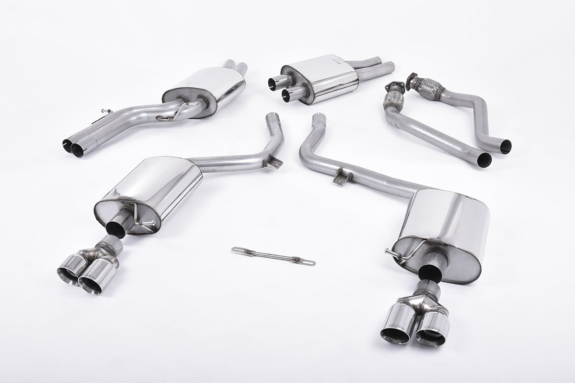 Milltek Audi S5 3.0 TFSI B8 SPORTBACK (2010 to 2011) EC-Approved. Quad Polished Tips.