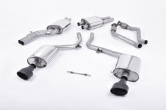 Milltek Audi S5 3.0 TFSI B8 SPORTBACK (2010 to 2011) - EC-Approved. Dual Oval Cerakote Black Tips