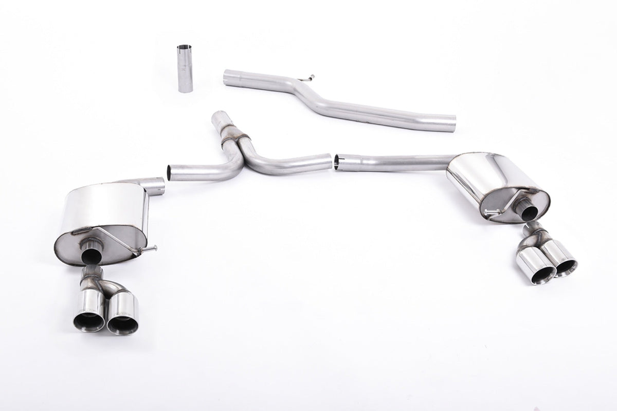 Milltek Audi A5 SPORTBACK 3.0 TDI QUATTRO MANUAL / MULTITRONIC / S TRONIC (2009 to 2012) Quad-outlet. Requires S5 Sportback rear valance
