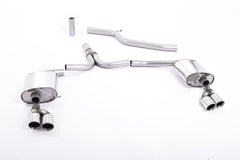 Milltek Audi A5 SPORTBACK 3.0 TDI QUATTRO MANUAL / MULTITRONIC / S TRONIC (2009 to 2012) Quad-outlet. Requires S5 Sportback rear valance