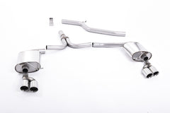Milltek Audi A5 COUPÉ 2.0 TDI (2007 to 2012) Quad Outlet. Requires S4 3.0T lower spoiler and detailing strip