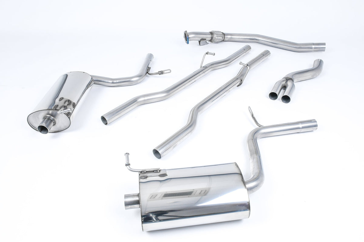 Milltek Audi A4 1.8T B6 QUATTRO CABRIOLET (2001 to 2005) Cat-back Exhaust - Non-resonated (louder)