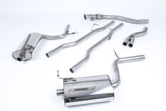 Milltek Audi A4 2.0 TFSI B7 QUATTRO AND DTM (2005 to 2008) Cat-back Exhaust Non-resonated (louder) with 100mm detachable trims. Manual models only