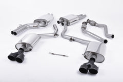 Milltek Audi S5 3.0 TFSI B8.5 SPORTBACK (2012 to 2016) - Quad Outlet Ceramic Black Tips - EC Approved